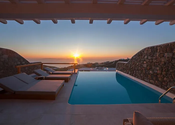 Apollo-private Pool-amazing View Villa Mykonos Town